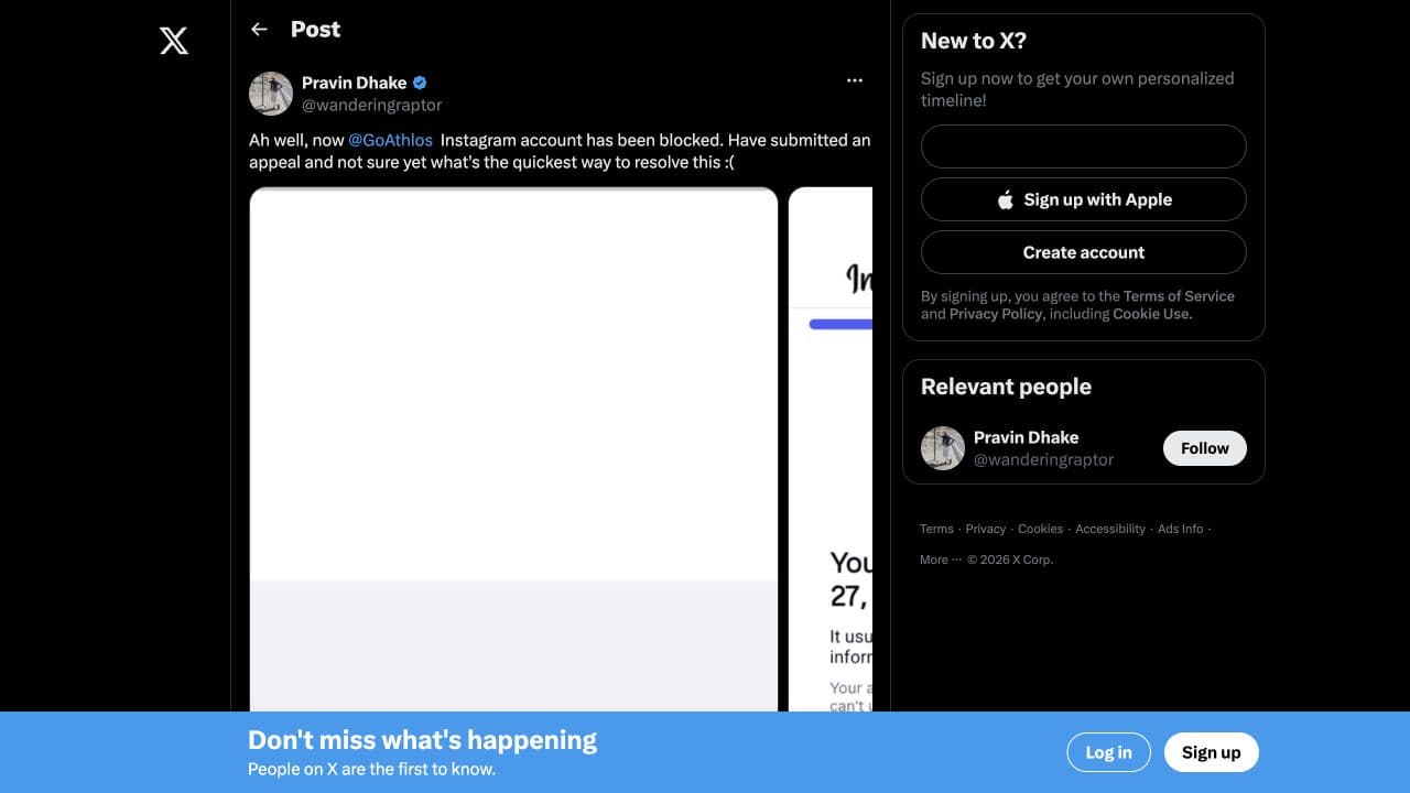 Athlos: Founder statement on X